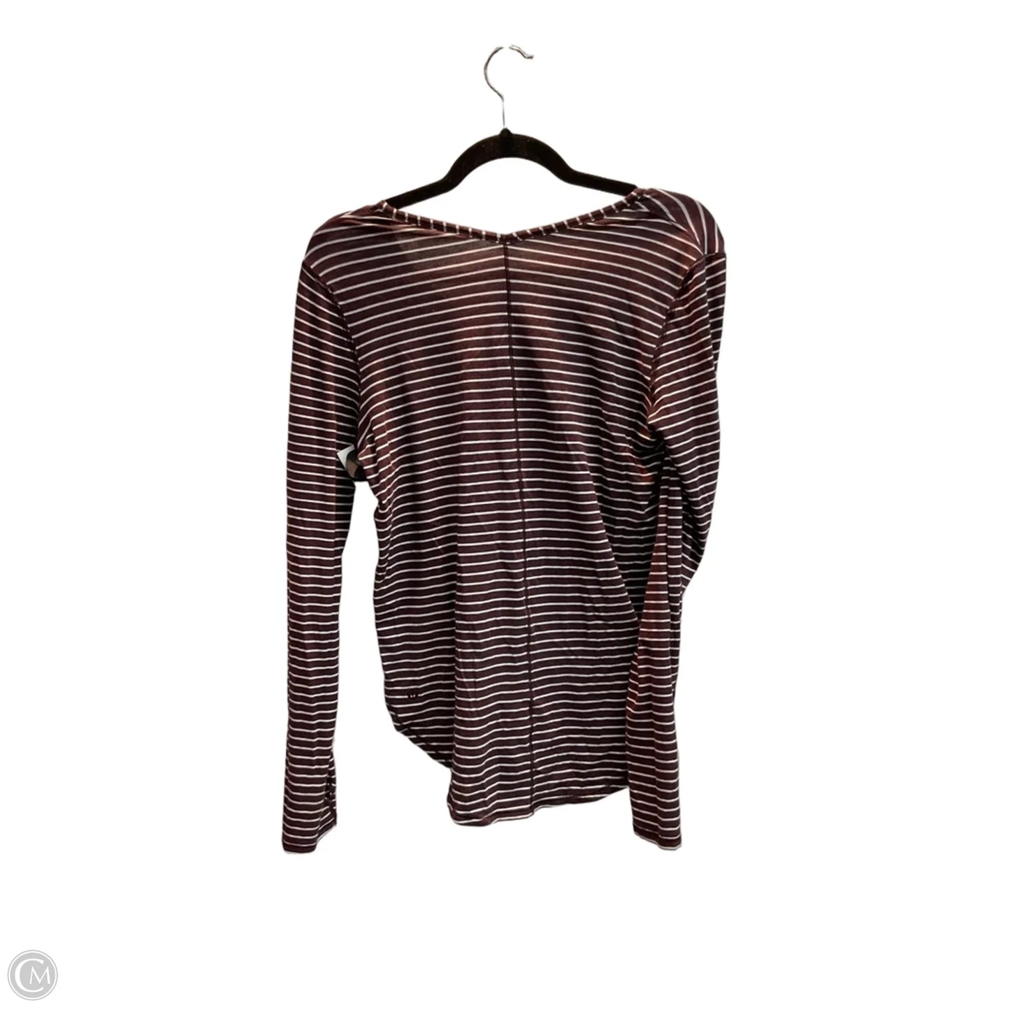 Top Long Sleeve By Lululemon In Striped Pattern, Size: M