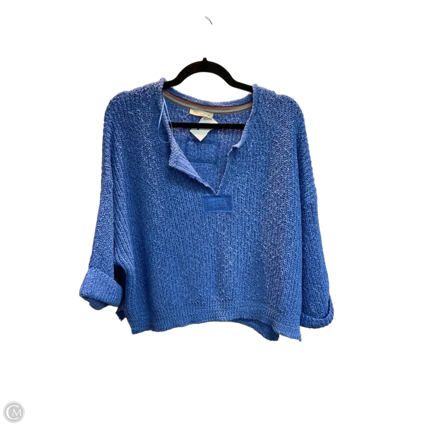 Sweater Short Sleeve By Illa Illa In Blue, Size: M