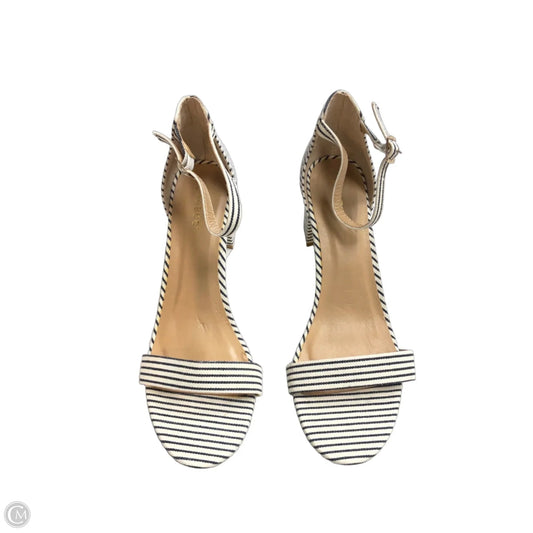 Sandals Heels Block By Bamboo In Striped Pattern, Size: 10