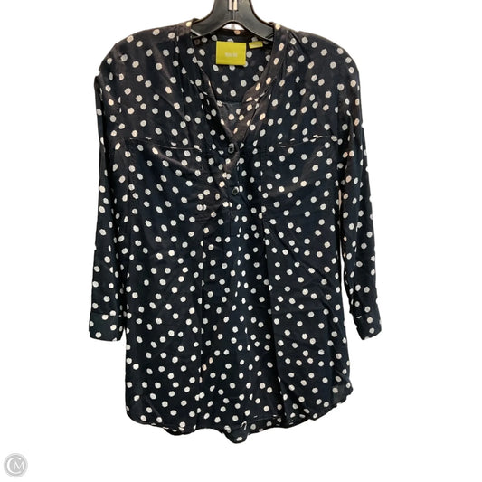 Top Long Sleeve By Maeve In Polkadot Pattern, Size: M