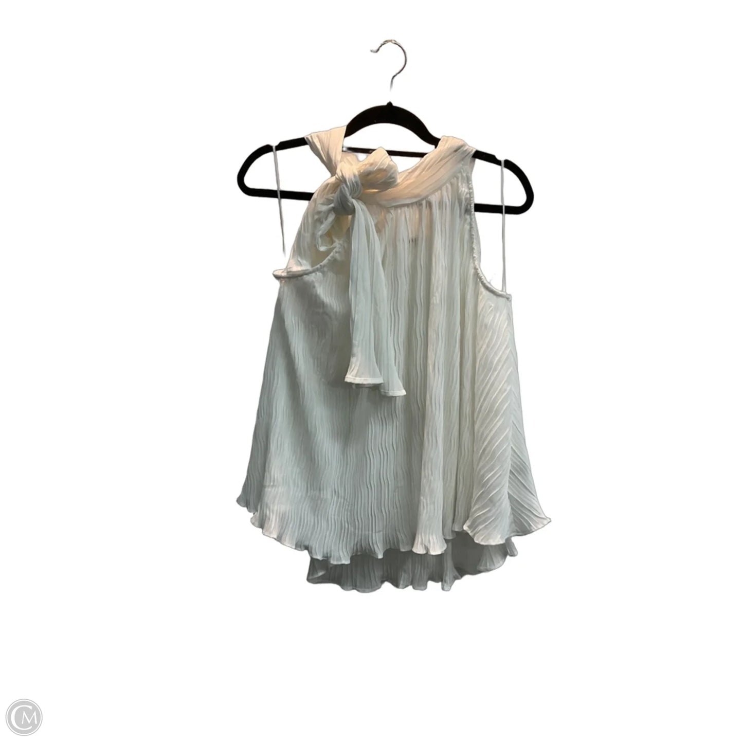 Blouse Sleeveless By Impressions In White, Size: M