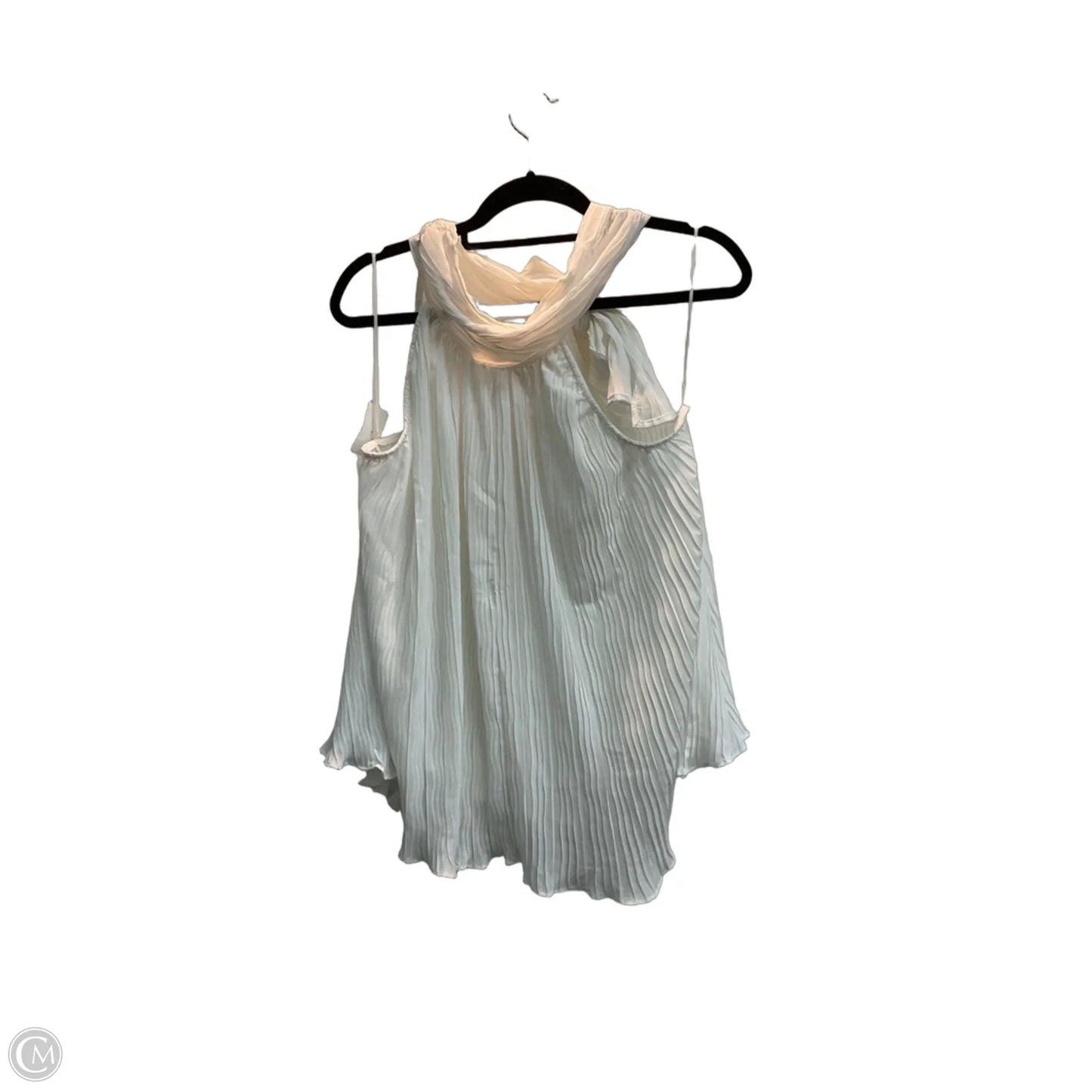 Blouse Sleeveless By Impressions In White, Size: M