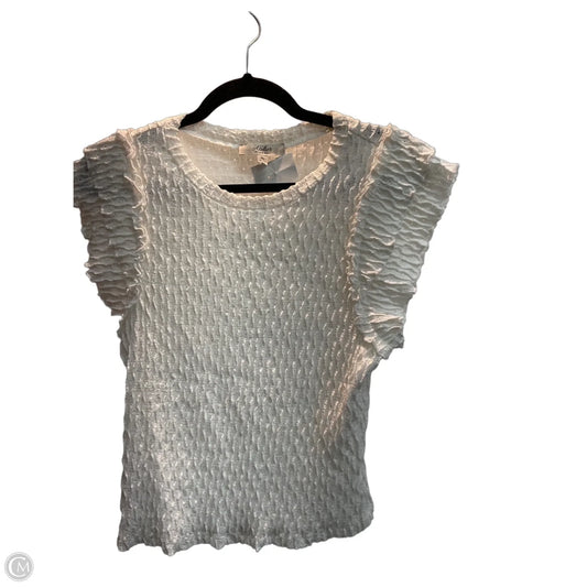 Top Short Sleeve By Atelier In White, Size: Xl