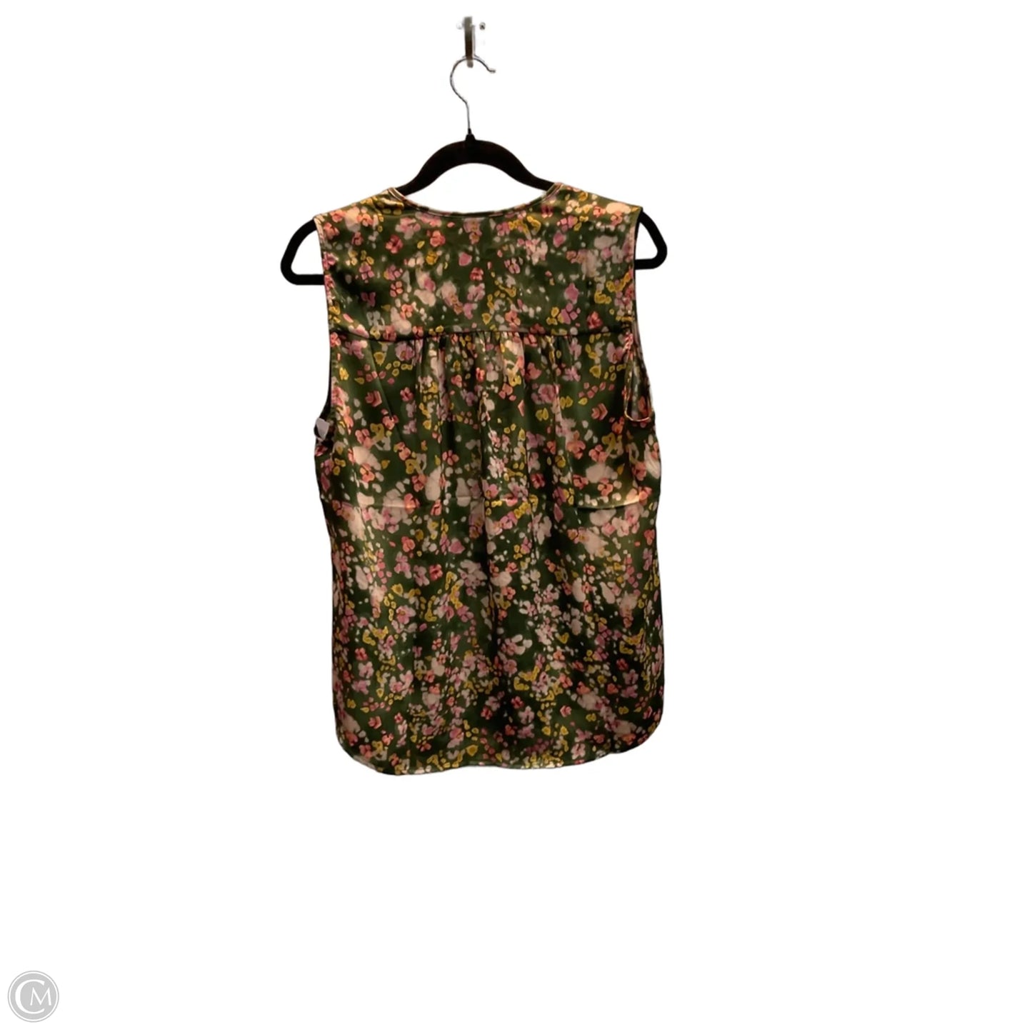 Top Sleeveless By Cabi In Floral Print, Size: L