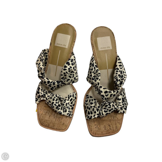 Sandals Heels Wedge By Dolce Vita In Animal Print, Size: 7