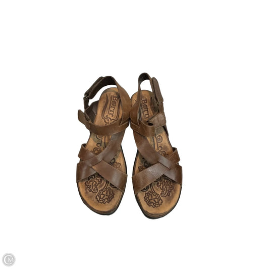 Sandals Heels Wedge By Born In Brown, Size: 9