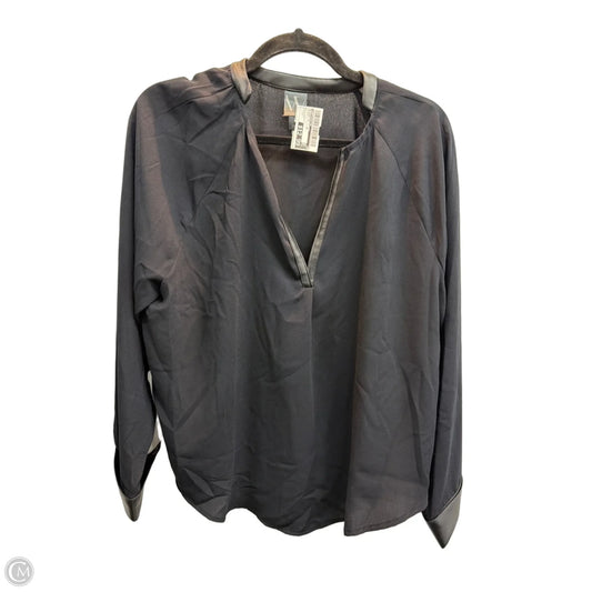 Blouse Long Sleeve By Worthington In Black, Size: L