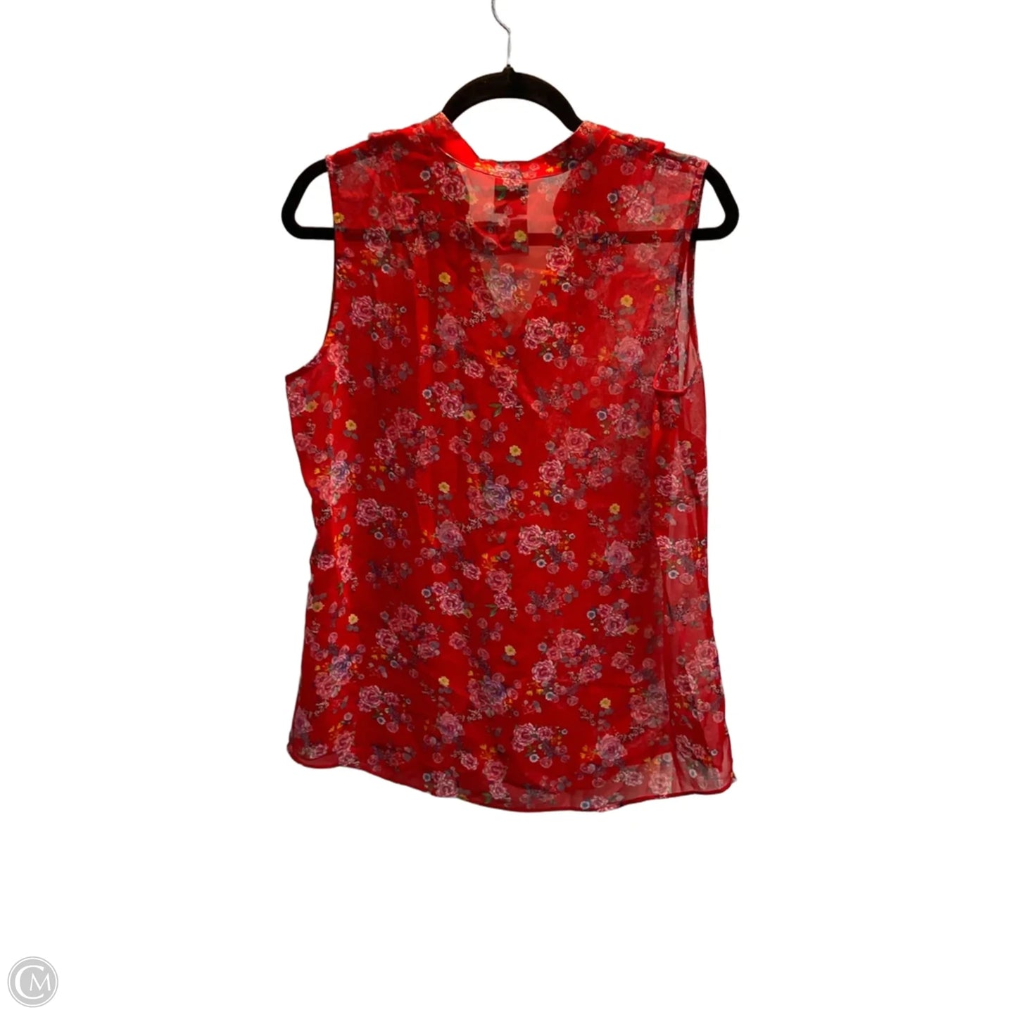 Top Sleeveless By Cabi In Floral Print, Size: M