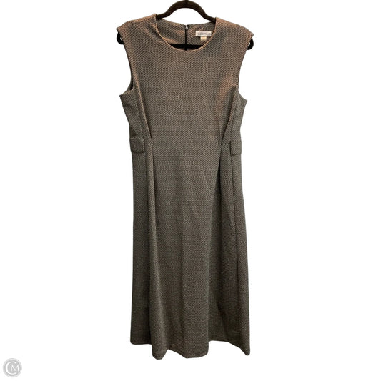 Dress Party Long By Calvin Klein In Black & Brown, Size: M