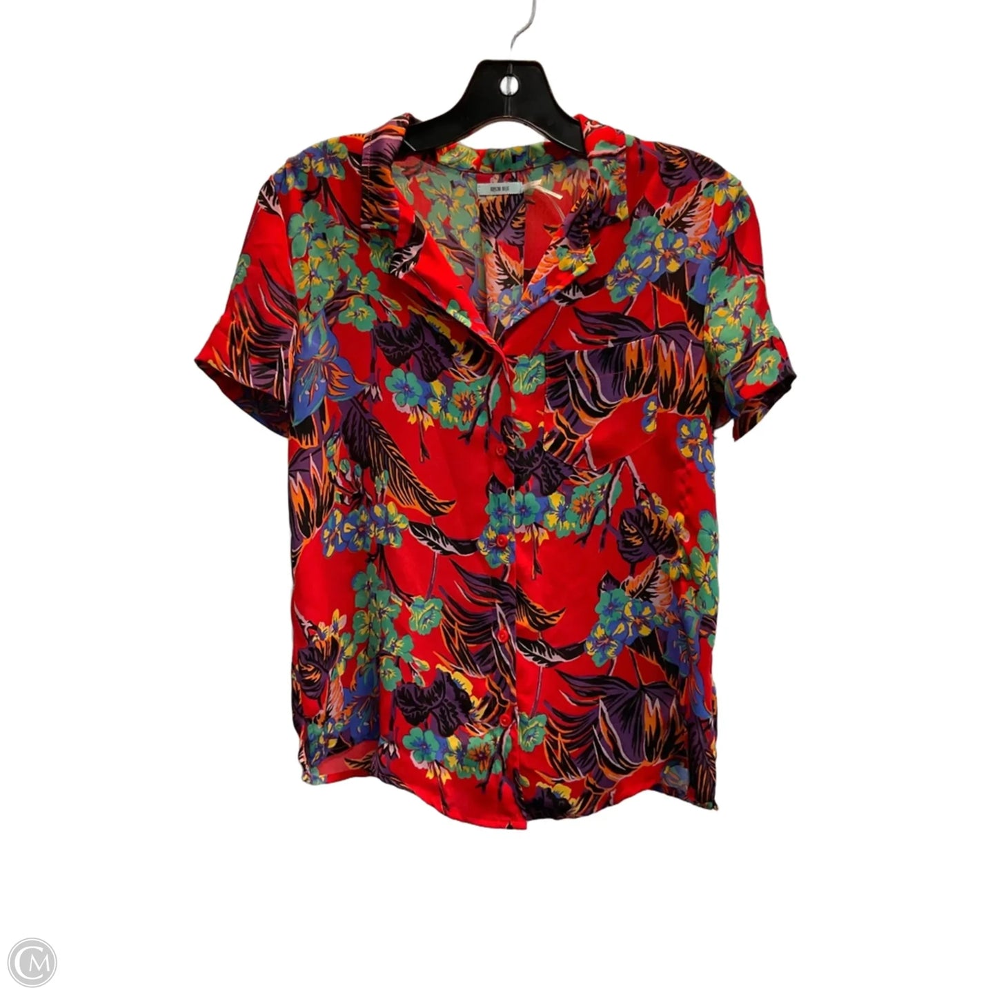 Top Short Sleeve By Kimichi Blue In Floral Print, Size: S
