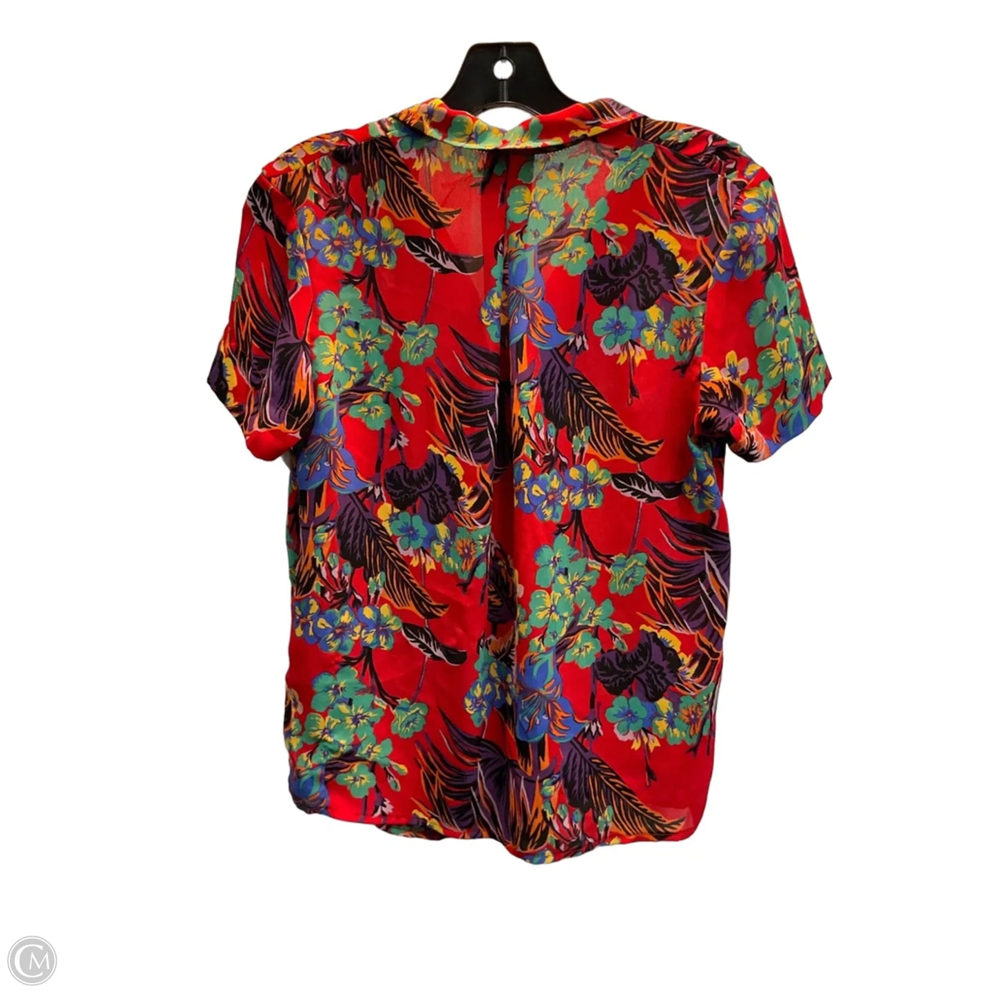 Top Short Sleeve By Kimichi Blue In Floral Print, Size: S
