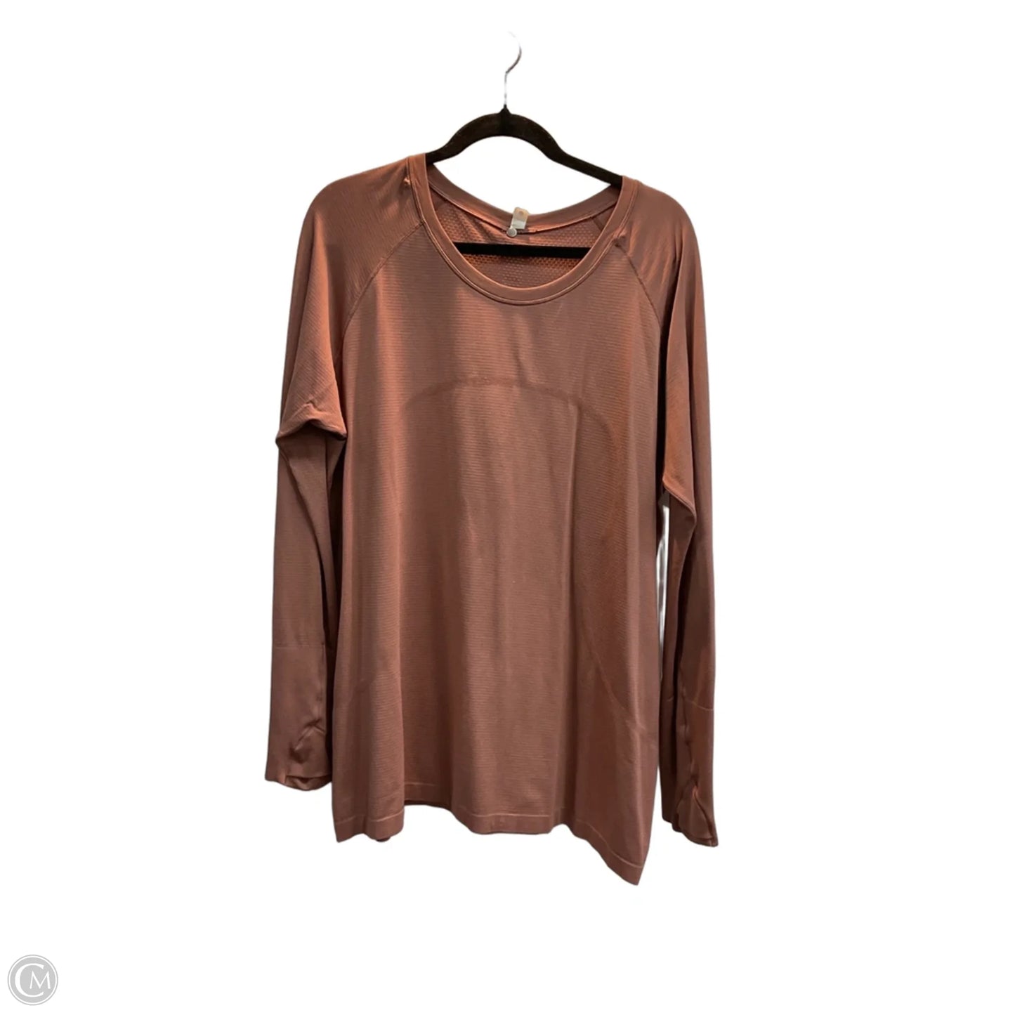 Athletic Top Long Sleeve Crewneck By Lululemon In Pink, Size: 1x