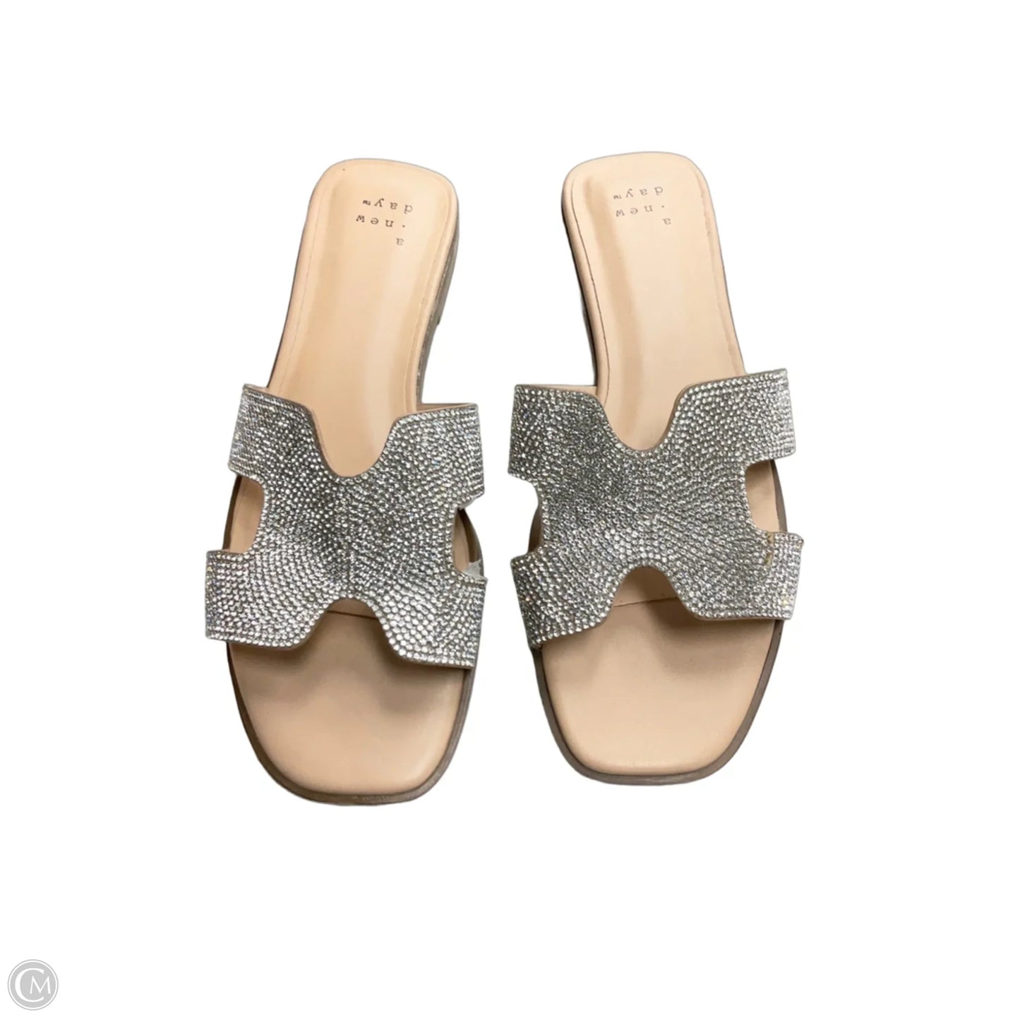Sandals Flats By A New Day In Silver, Size: 6