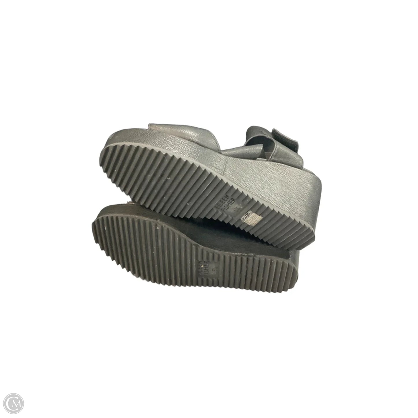 Sandals Heels Wedge By Eileen Fisher In Black, Size: 5.5