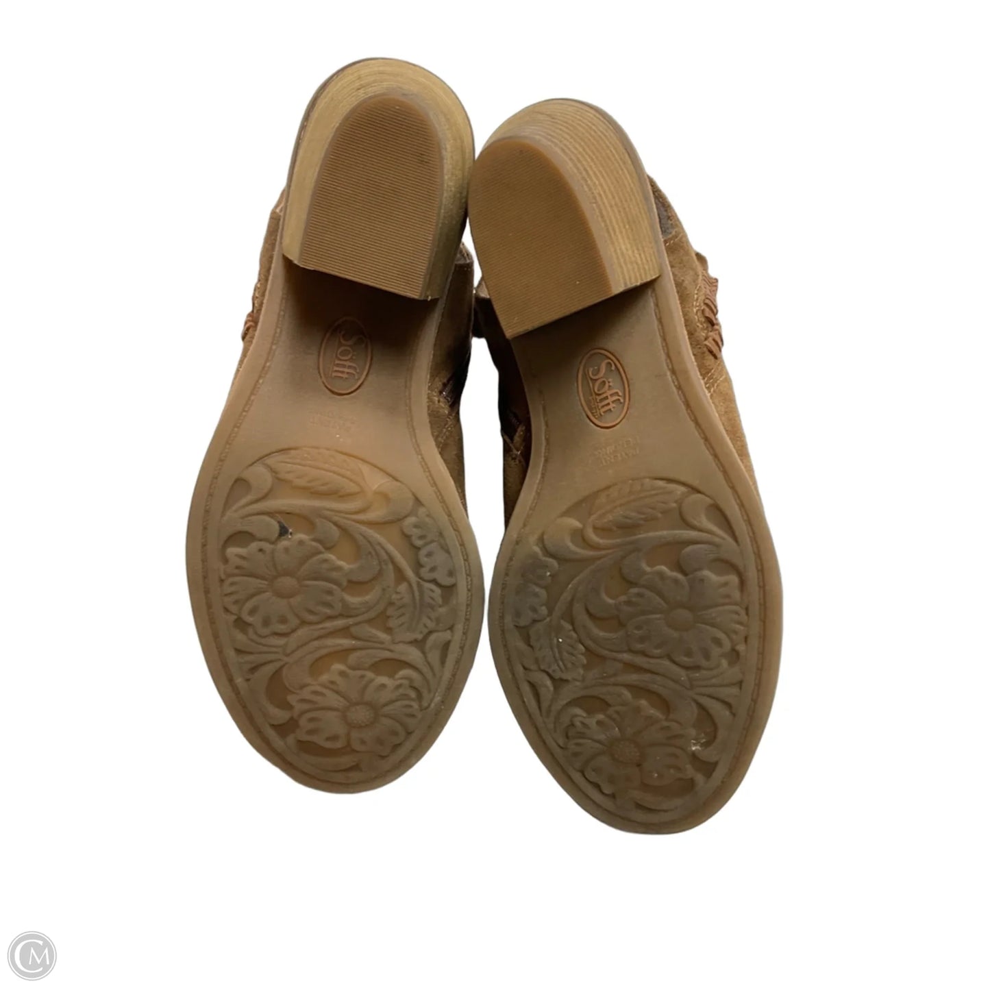Sandals Heels Block By Sofft In Brown, Size: 7