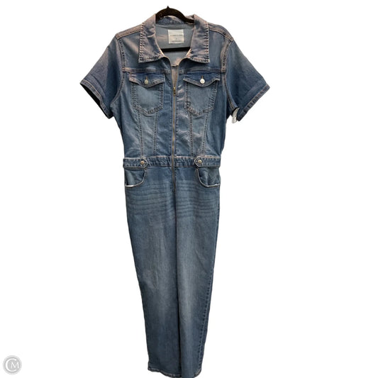 Jumpsuit By Celebrity Pink In Blue Denim, Size: L