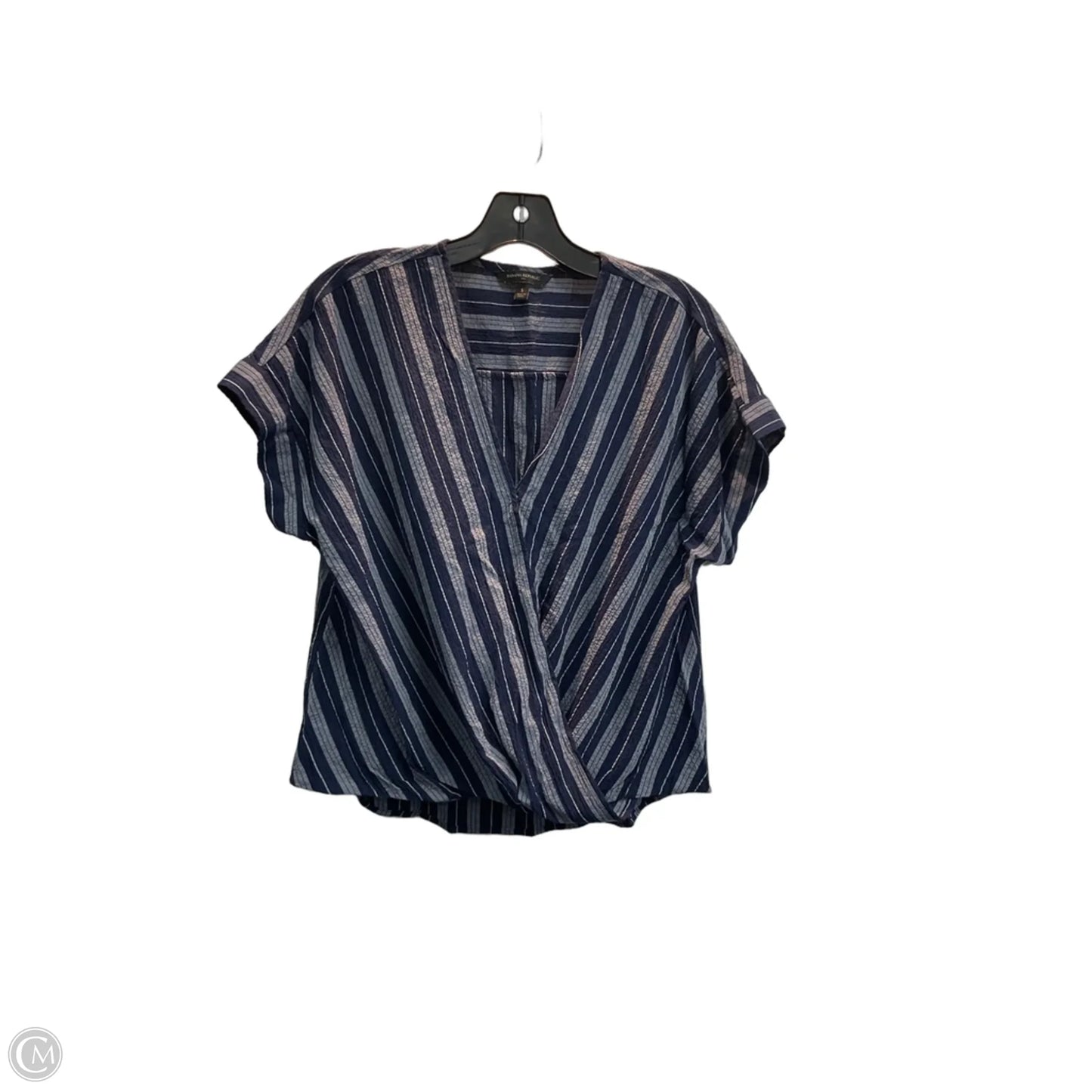 Top Short Sleeve By Banana Republic In Blue, Size: S