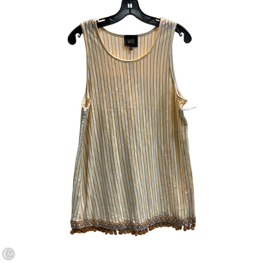 Top Sleeveless By W5 In Striped Pattern, Size: L