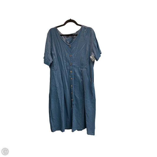 Dress Casual Maxi By Zanzea In Blue, Size: 3x