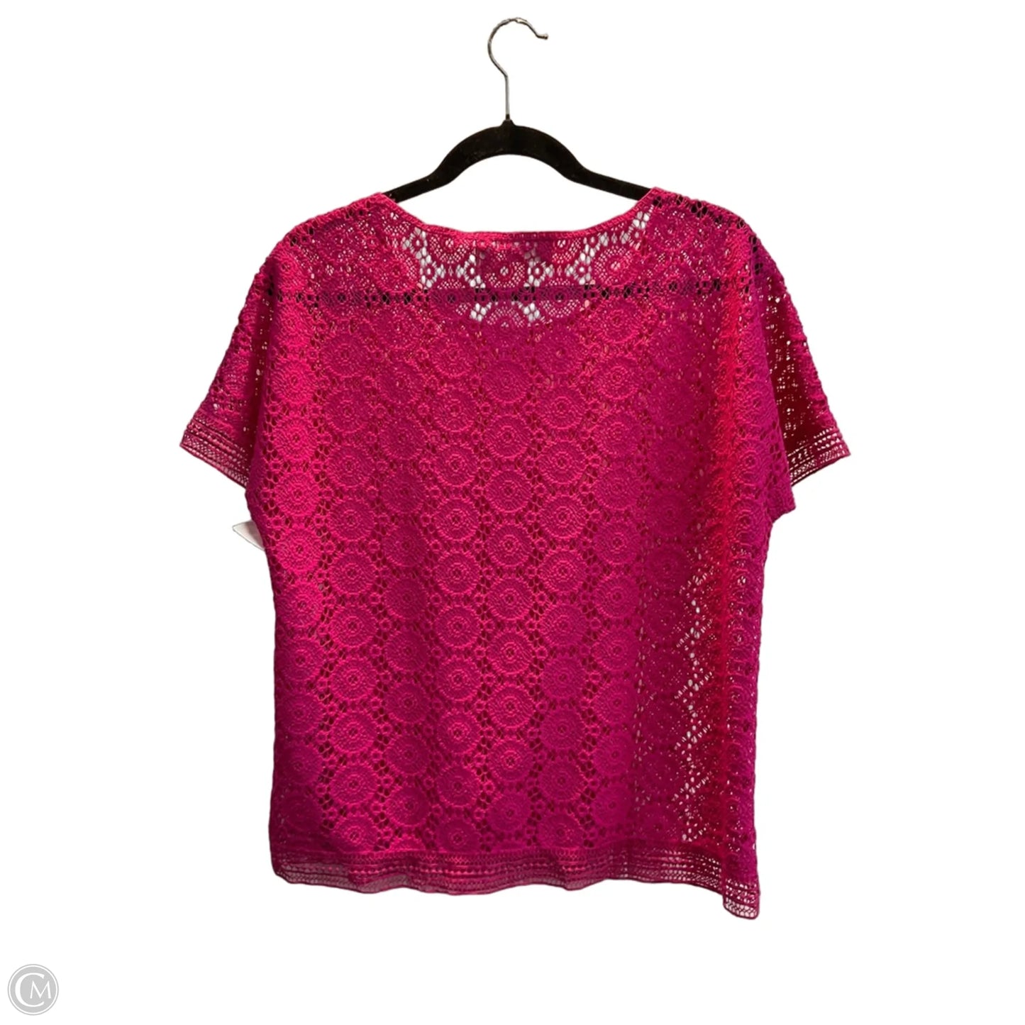 Top Short Sleeve By Chicos In Pink, Size: M