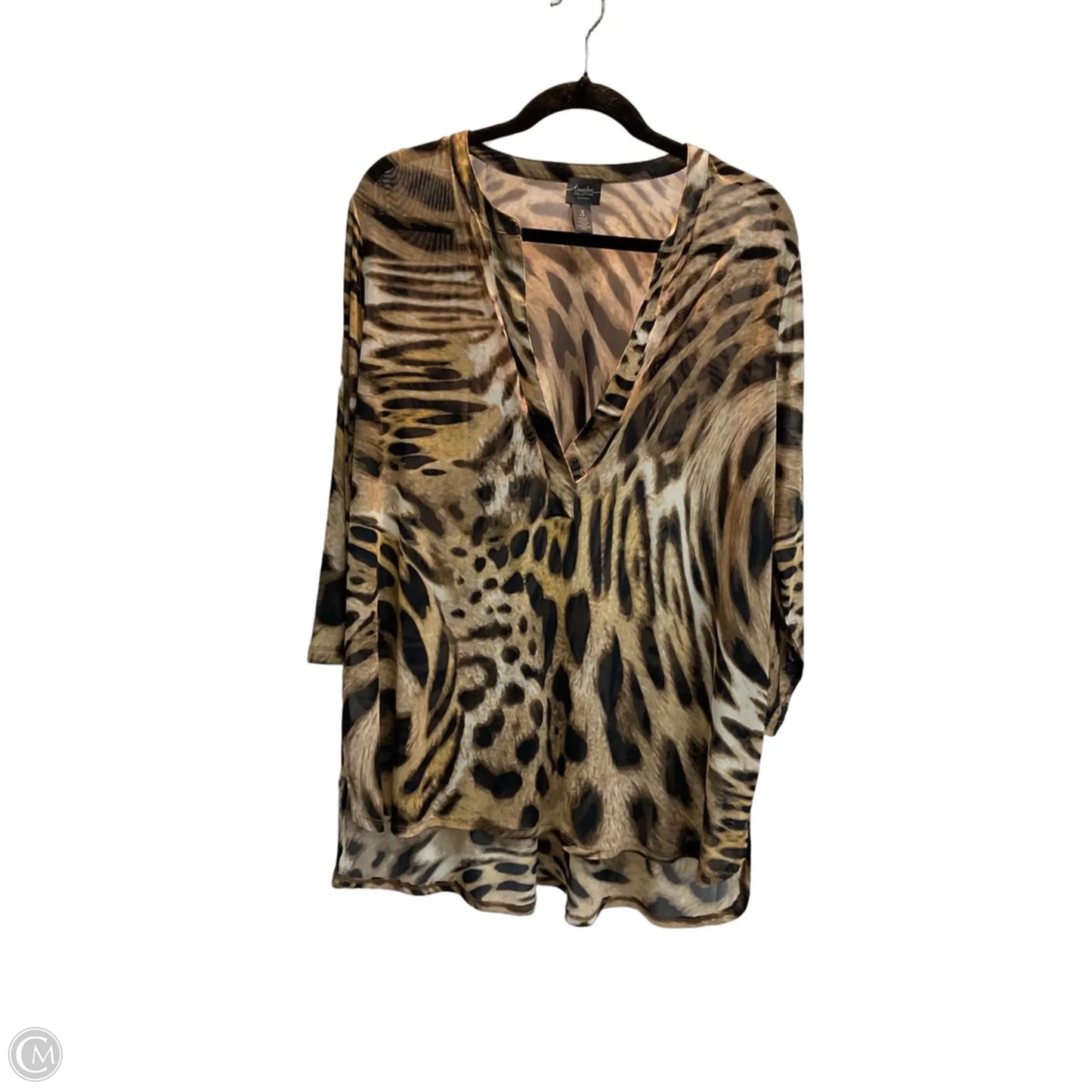 Top Long Sleeve By Chicos In Animal Print, Size: Xl