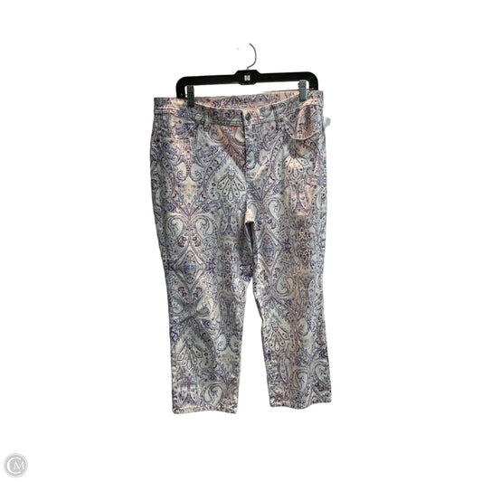 Pants Cropped By Chicos In Paisley Print, Size: 12p