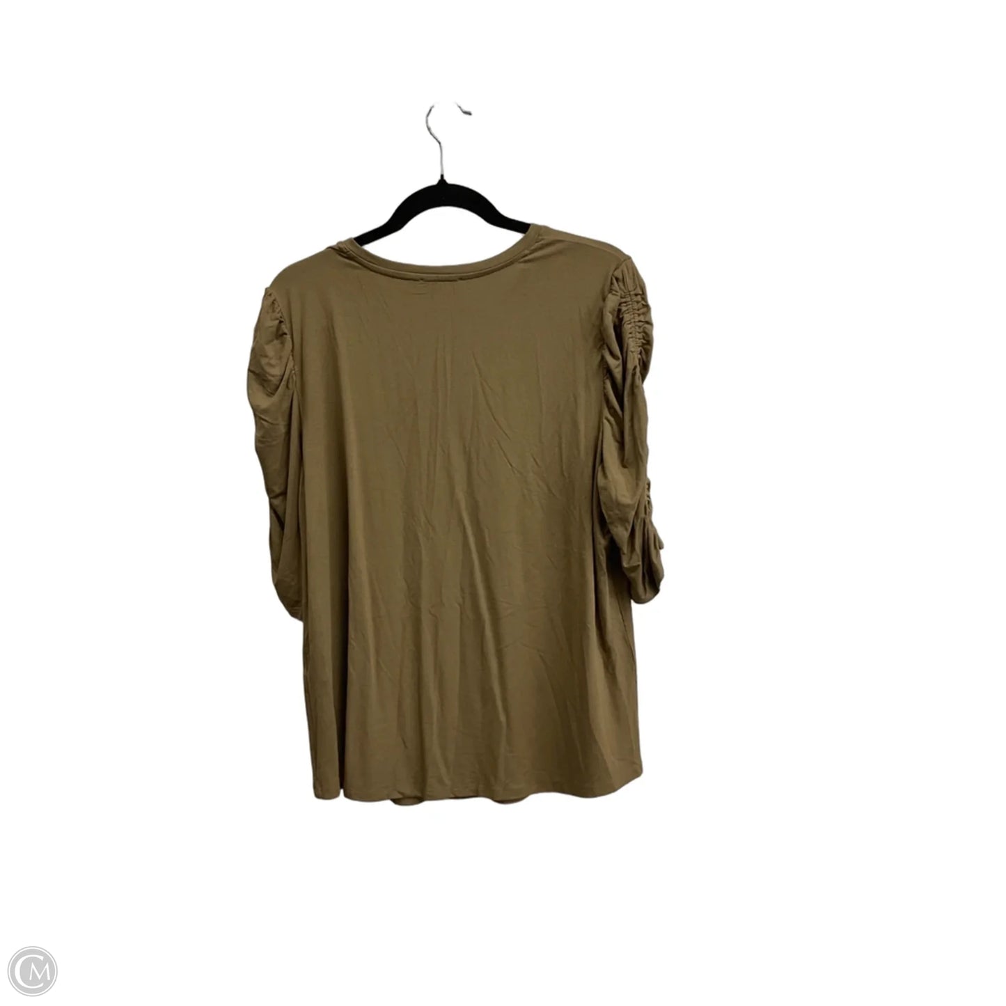 Top Short Sleeve By Chicos In Brown, Size: L