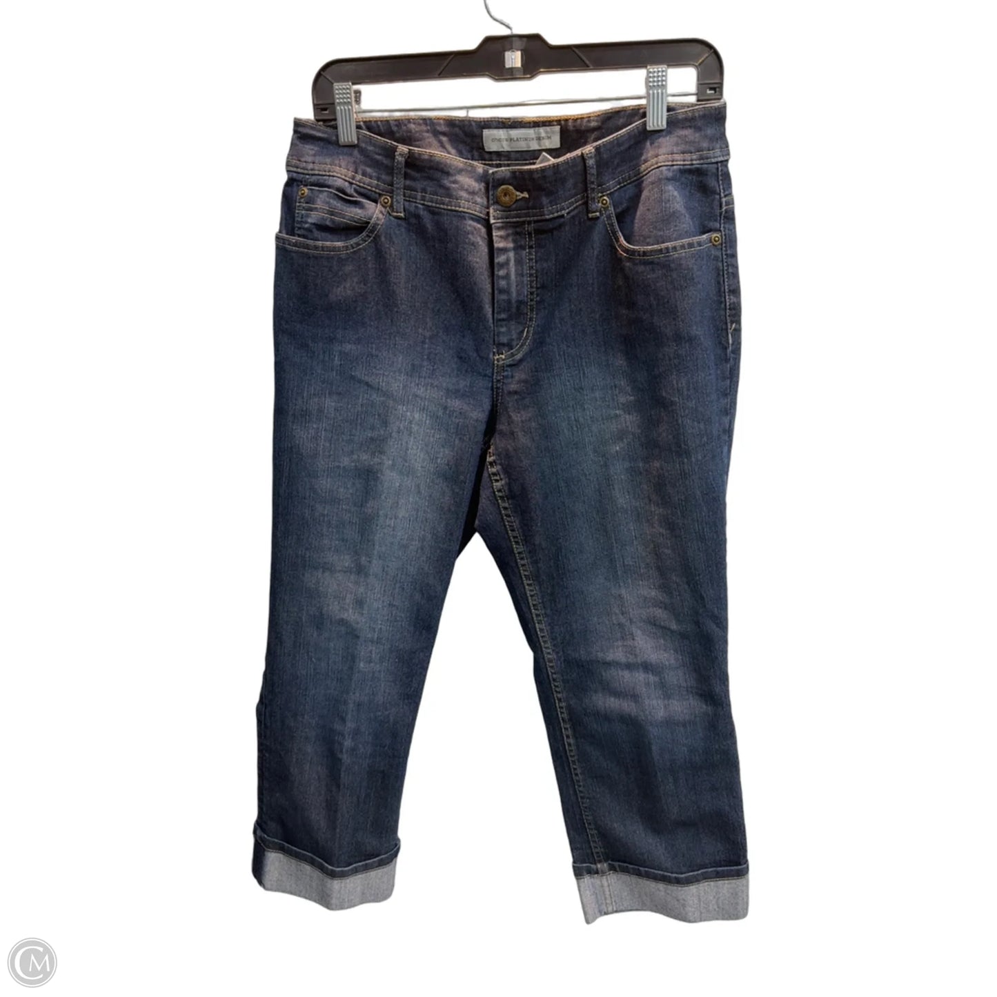 Capris By Chicos In Blue Denim, Size: 10