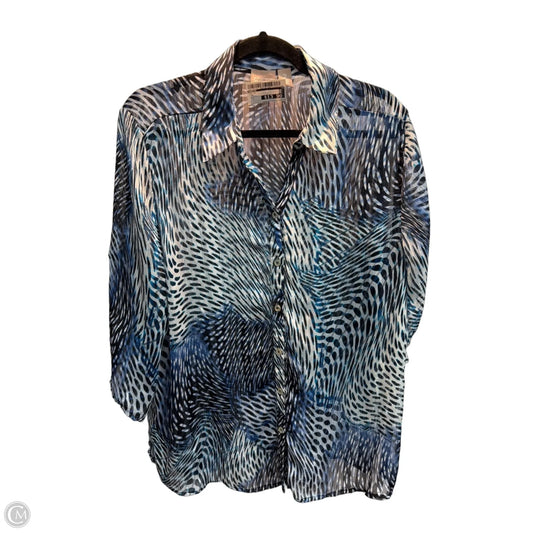Top Long Sleeve By Chicos In Blue, Size: L