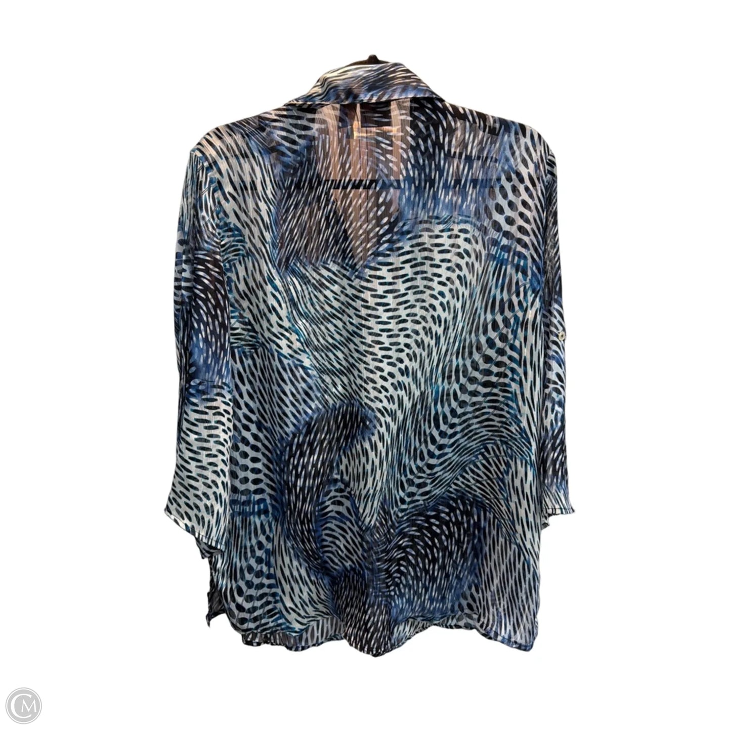 Top Long Sleeve By Chicos In Blue, Size: L