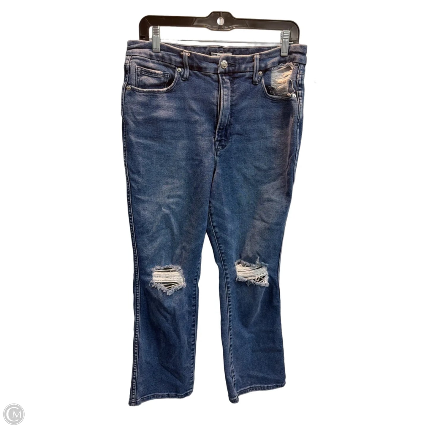 Jeans Straight By Good American In Blue, Size: 14