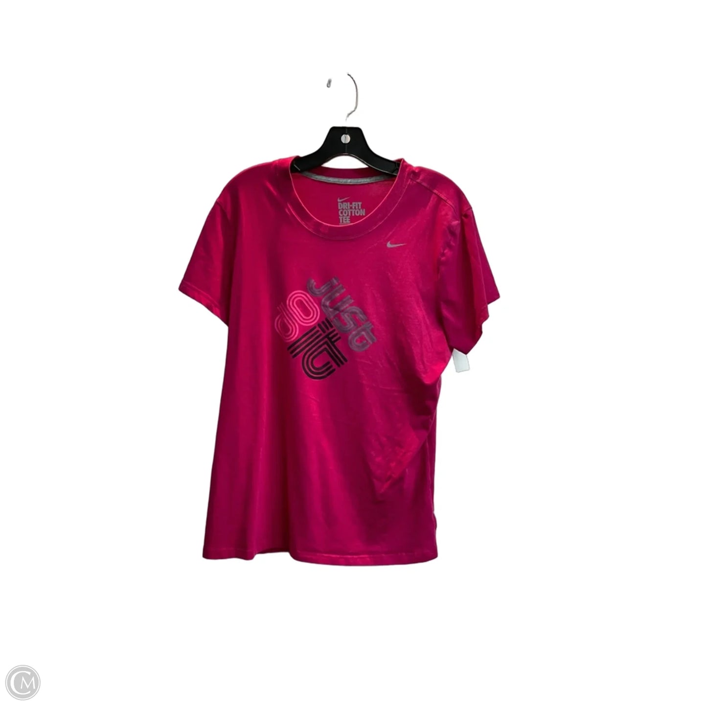 Athletic Top Short Sleeve By Nike Apparel In Pink, Size: Xl