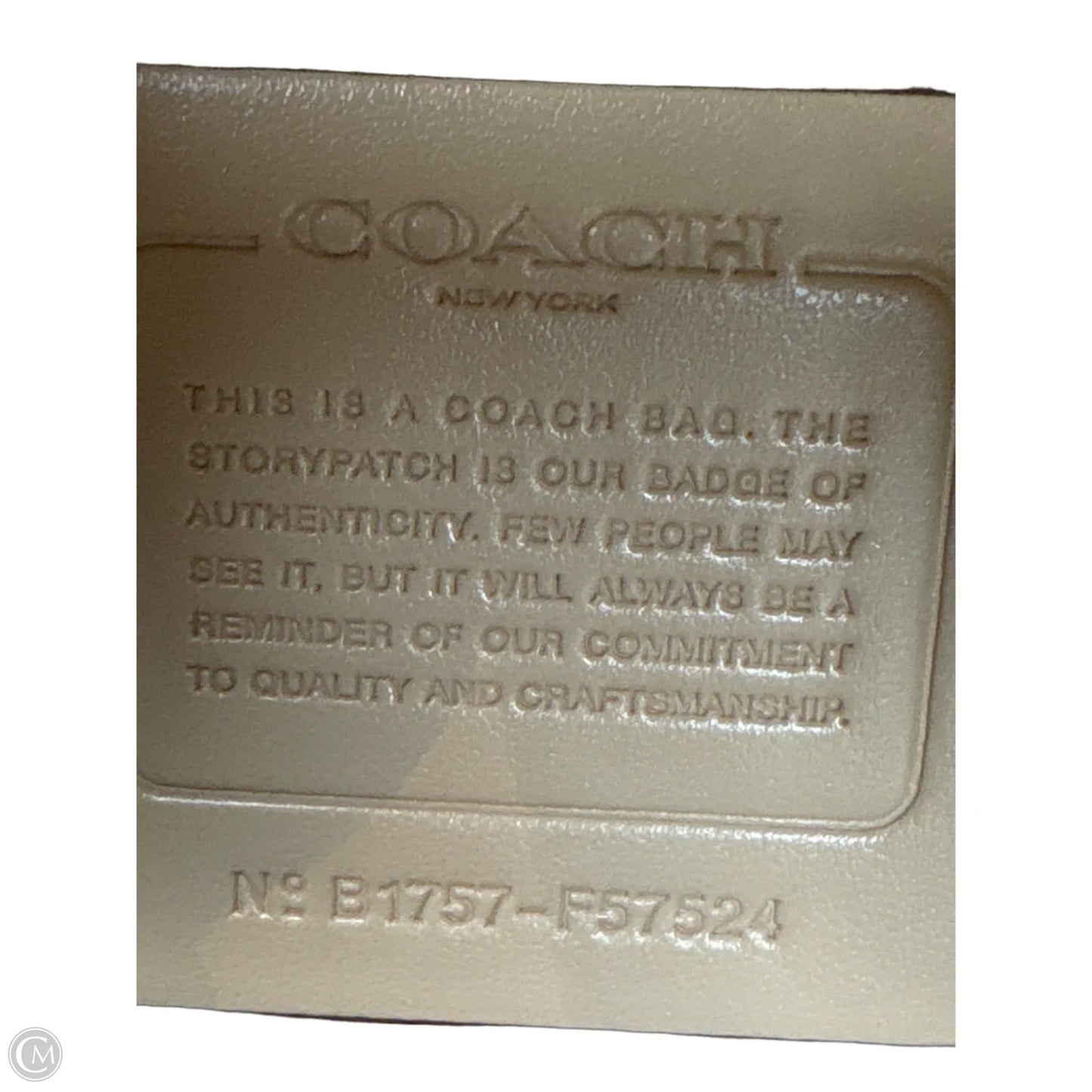 Handbag Designer By Coach, Size: Medium