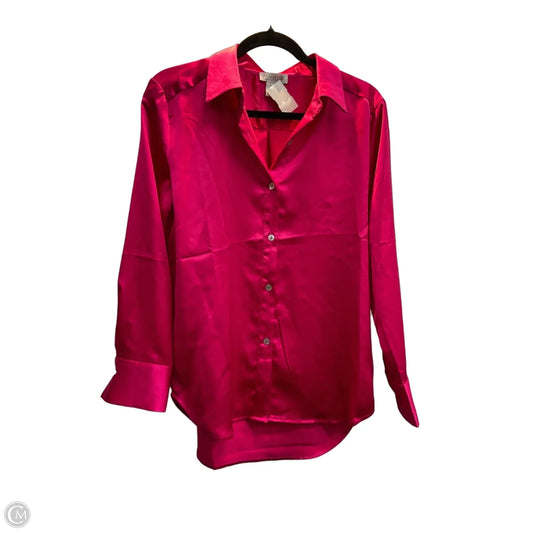 Blouse Long Sleeve By Rachel Zoe In Pink, Size: M