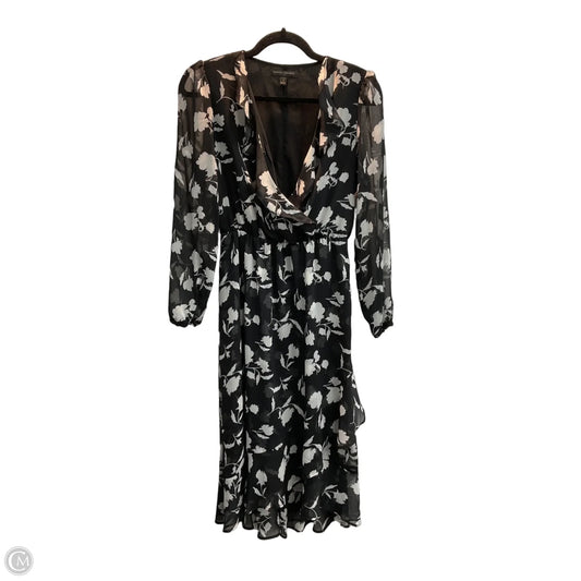 Dress Party Midi By Banana Republic In Black & White, Size: Sp