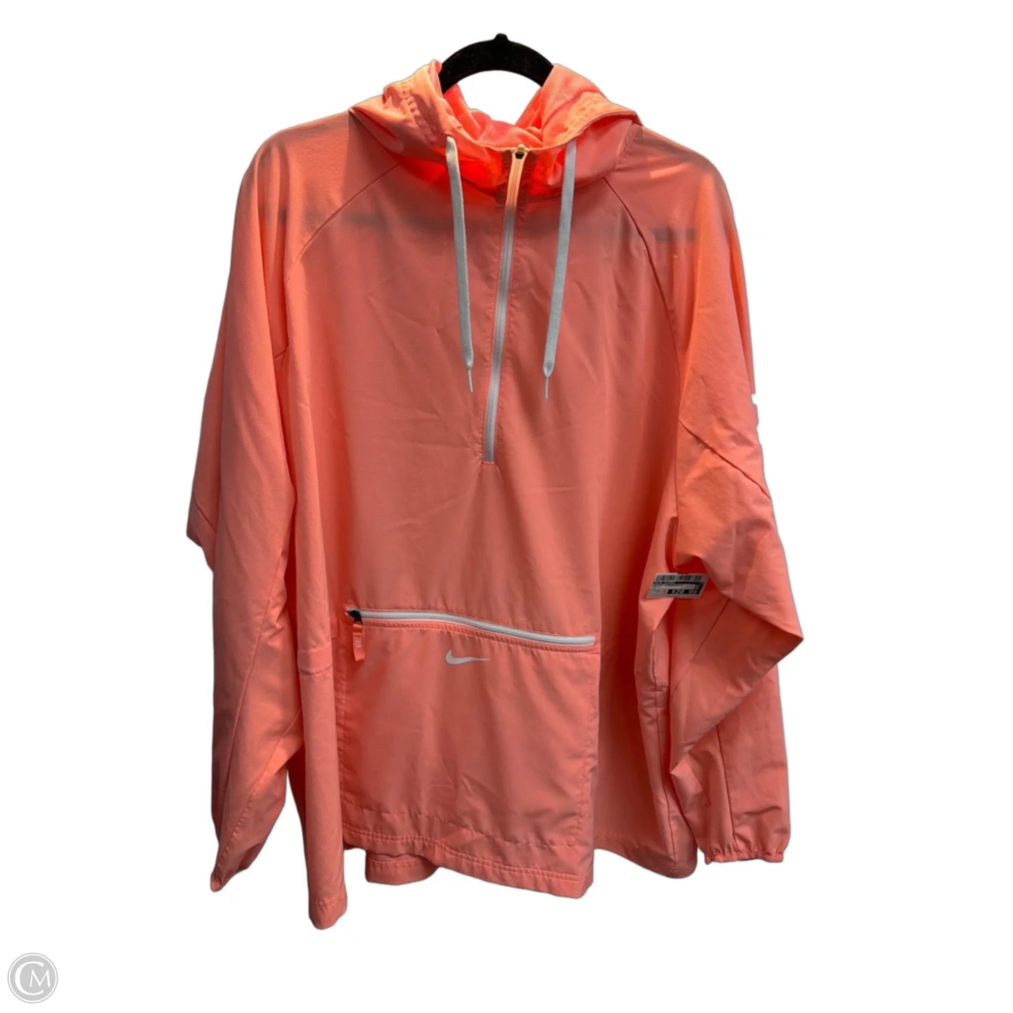 Jacket Windbreaker By Nike Apparel In Peach, Size: 2x