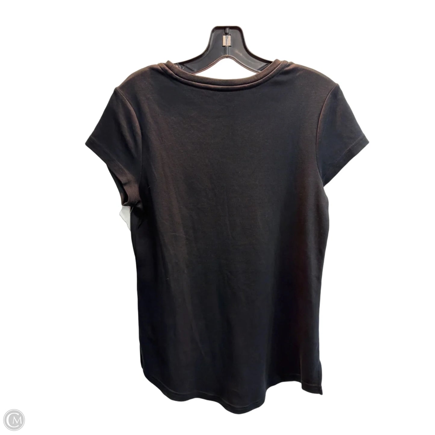 Top Short Sleeve Basic By Isaac Mizrahi Live Qvc In Black, Size: Xs