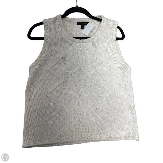 Top Sleeveless By Banana Republic In Cream, Size: L