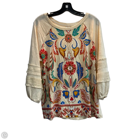 Top Long Sleeve By Cato In Multi-colored, Size: L