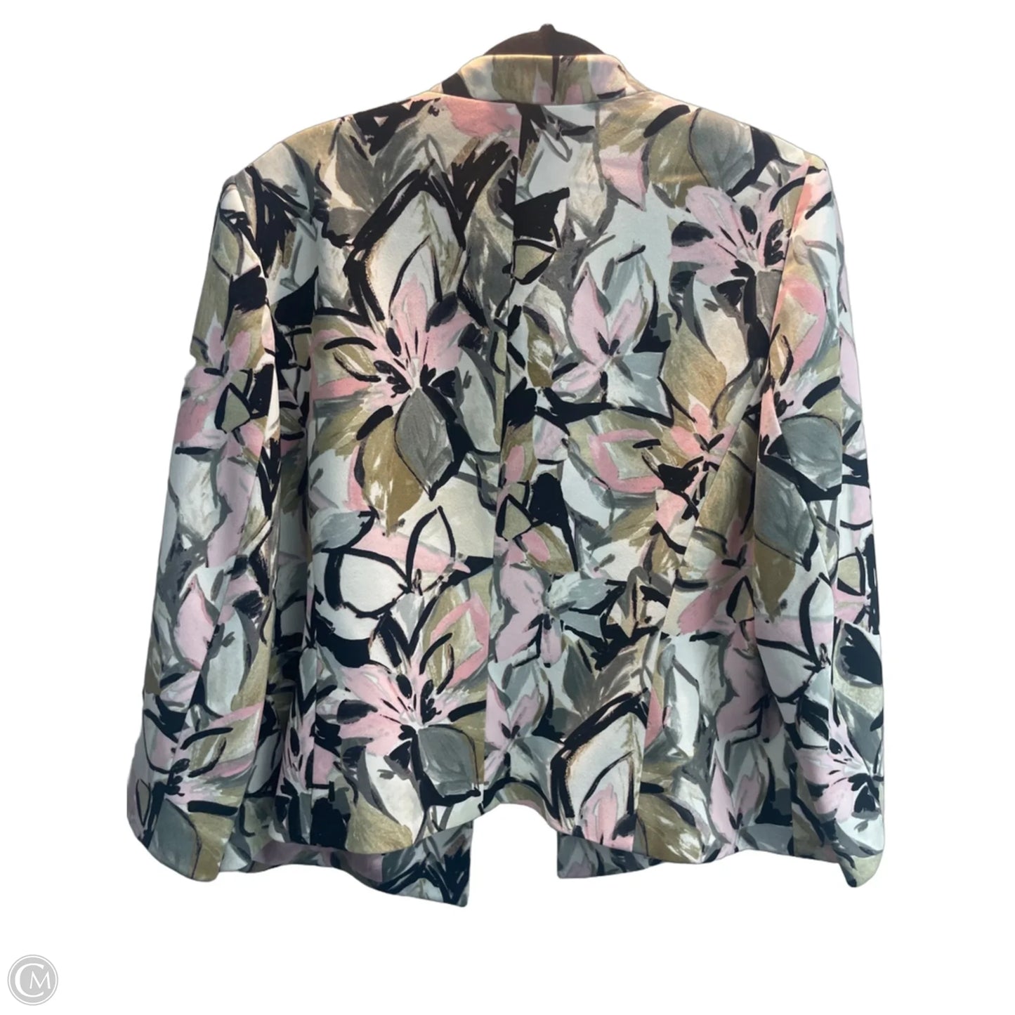 Blazer By Kasper In Floral Print, Size: L