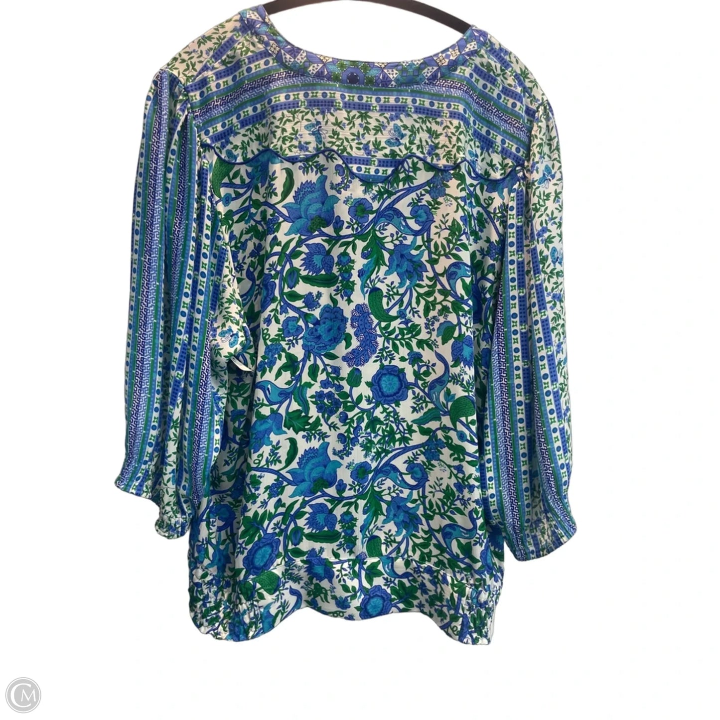Blouse Long Sleeve By Clothes Mentor In Floral Print, Size: M