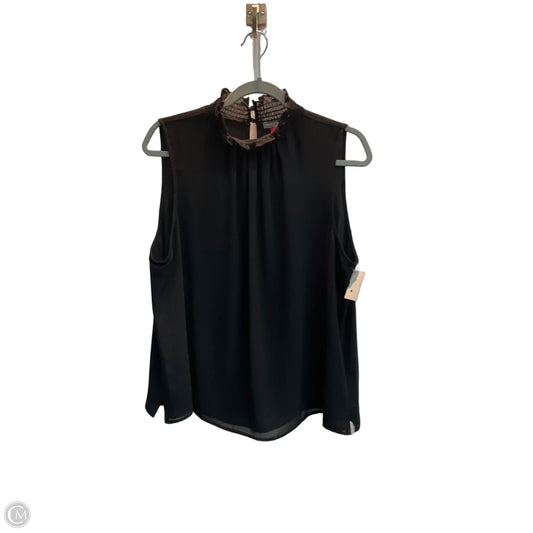 Blouse Sleeveless By Vince Camuto In Black, Size: L
