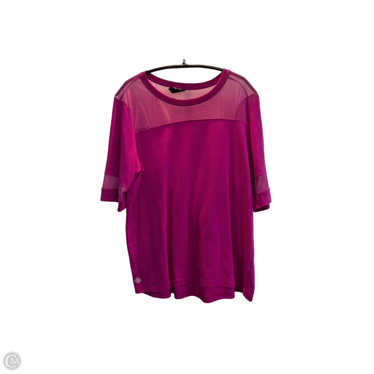Top Short Sleeve By Zelos In Pink, Size: L