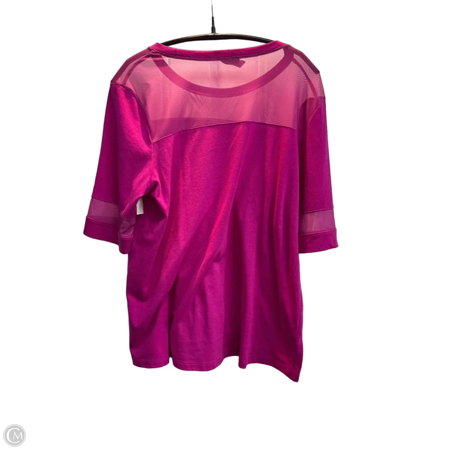 Top Short Sleeve By Zelos In Pink, Size: L