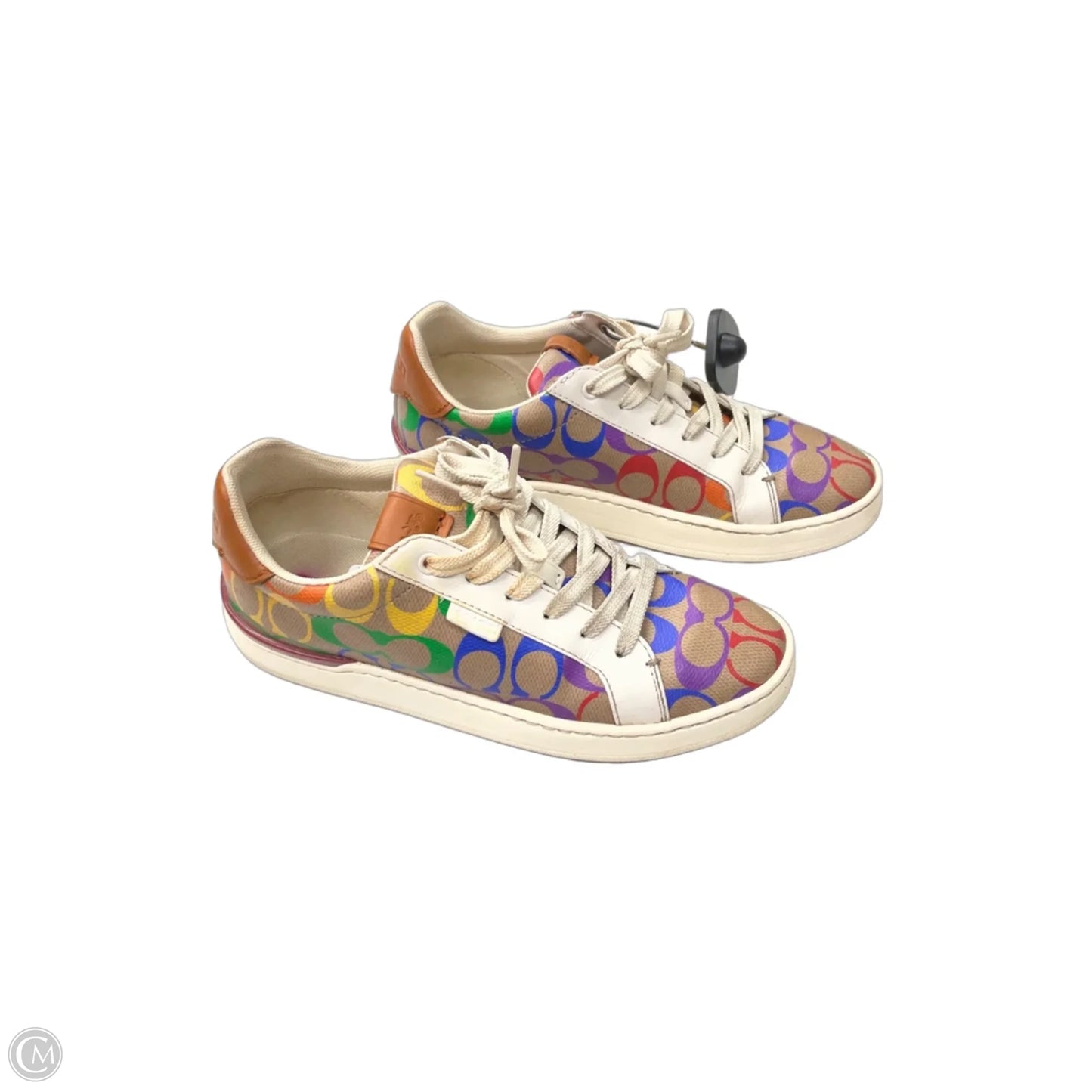 Shoes Designer By Coach In Rainbow Print, Size: 6.5