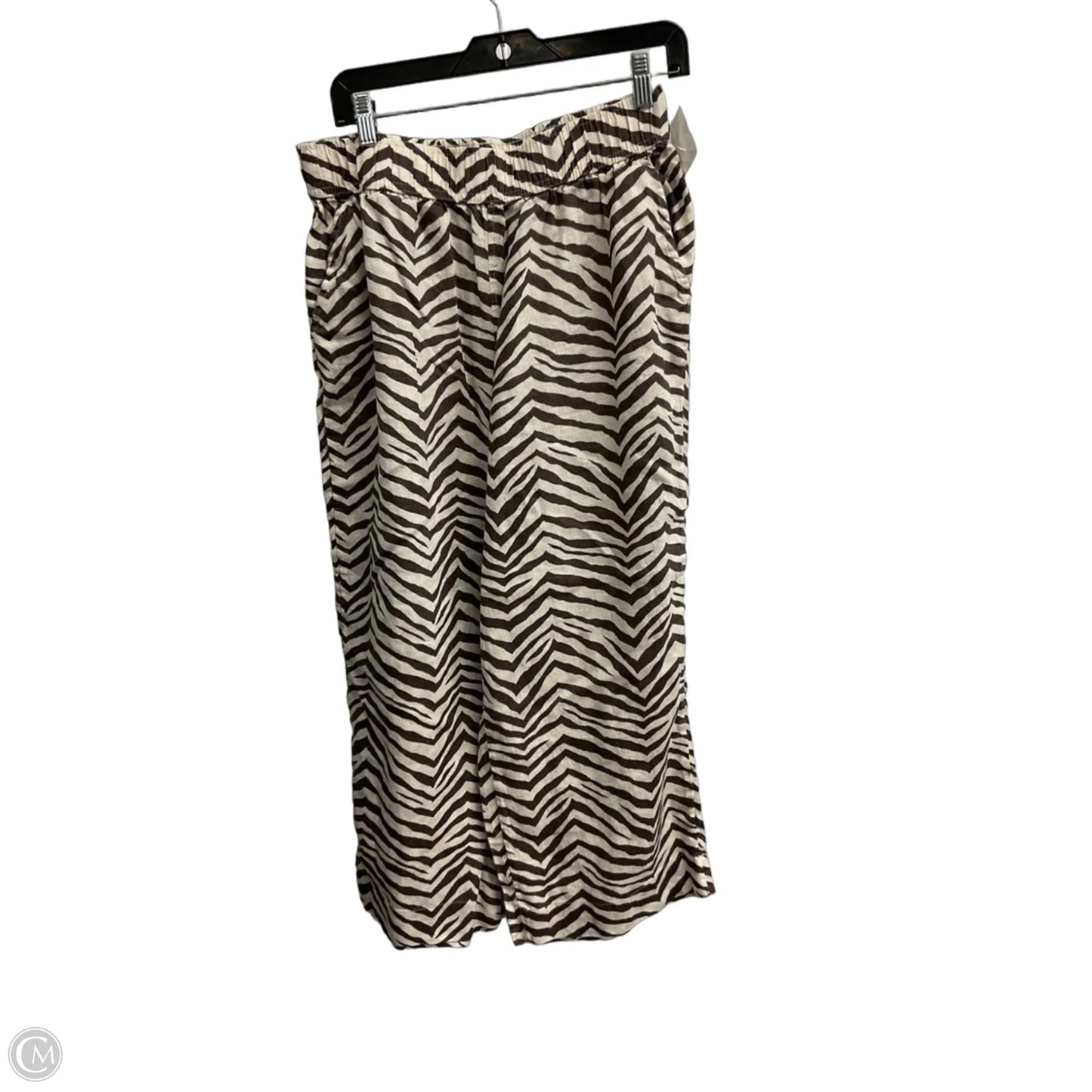 Pants Linen By Tahari In Striped Pattern, Size: 12