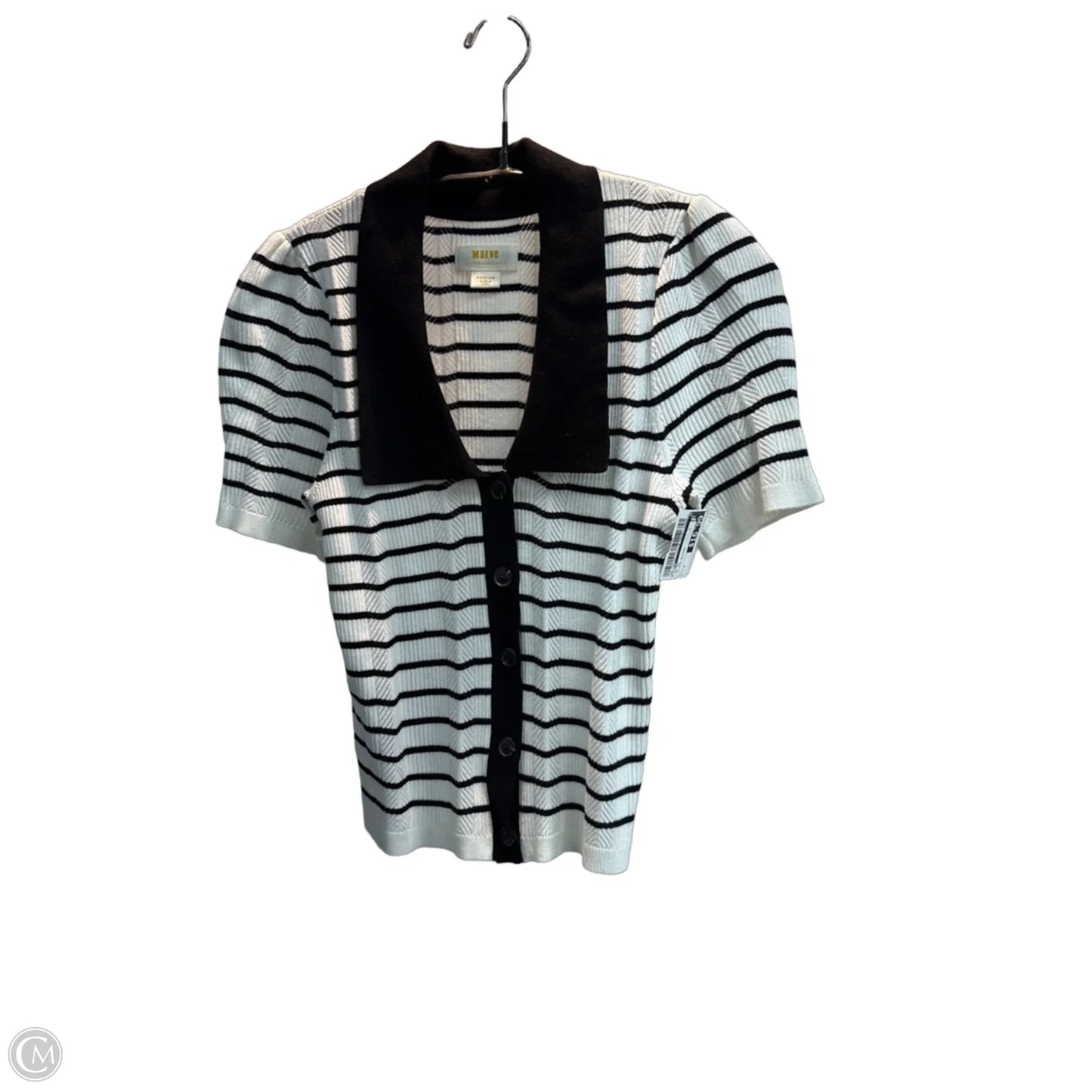 Top Short Sleeve By Maeve In Striped Pattern, Size: M