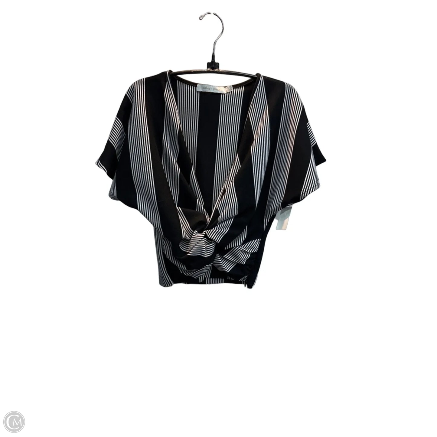 Blouse Short Sleeve By Bishop + Young In Striped Pattern, Size: S