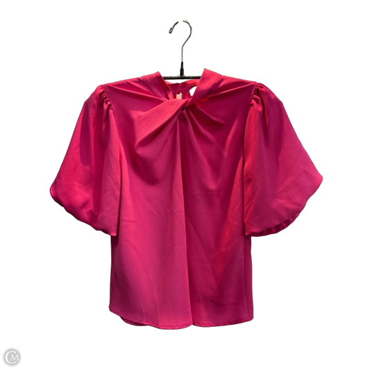Blouse Short Sleeve By Loft In Pink, Size: Xsp