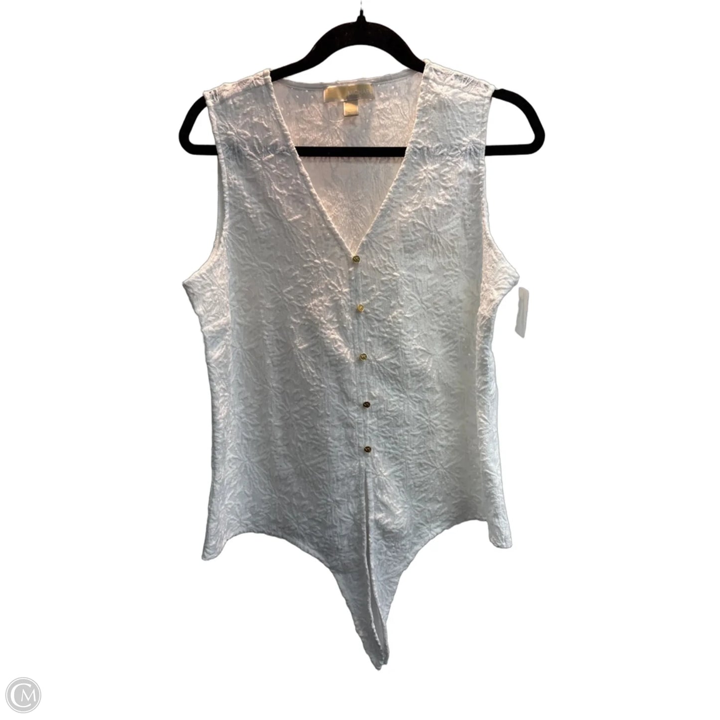 Top Sleeveless By Michael By Michael Kors In White, Size: L
